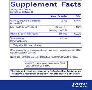 Pure Encapsulations Homocysteine Factors 60 vcaps