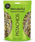 Wonderful Pistachios No Shells, Roasted & Salted Nuts, 12 Ounce Resealable Bag, Protein Snacks, Gluten Free, Healthy Snack