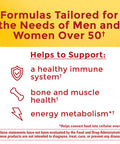Nature Made Multivitamin 50+ His and Hers Combo Pack Mens And Womens Multivitamin With Vitamin C Vitamin D3 B Vitamins Zinc and More Two Multivitamin Bottles 90 count