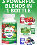 Lunakai Usa Made Superfood Fruits & Veggies Supplement - All-In-One With 4 Blends & Scented Capsules 180Ct Super Veggie Capsules For Adults