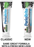 Nature'S Answer PERIOBRITE Activated Charcoal Toothpaste (Pack of 3) 4 oz. Tooth Whitening Plaque Removing Peppermint Flavored Stain Remover | Fluoride