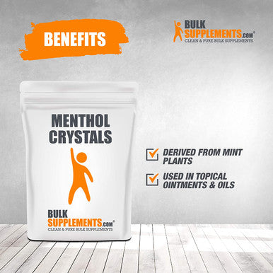 BulkSupplements.com Menthol Crystals - Shower Steamers Aromatherapy - Bulk Crystals - Minty Menthol - Shower Spray Aromatherapy - Crystals Bulk - Menthol Crystals (1 Kilogram)