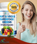 YUMMYVITE Fruit And Veggie Superfood Greens - 120 Tablets - 28 Fruits And Vegetables Incl. Alfalfa, Barley Grass, Spirulina, Beet Root, Tart Cherry, Non-Gmo - 120 Tablets