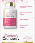 Carlyle Cranberry Pills for Women | 250 Softgels | Supplement with Vitamin C | Non-GMO Gluten | for Her