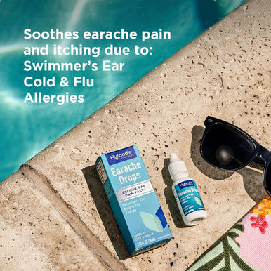 Hyland's Earache Drops, Relief of Cold & Flu, White, 0.33 Fl Oz