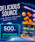 JOYLI Nutrition Magnesium Glycinate Gummies with Vitamins B6, B12 & D3 - 60 Gummies