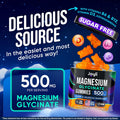 JOYLI Nutrition Magnesium Glycinate Gummies with Vitamins B6, B12 & D3 - 60 Gummies