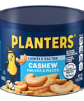 PLANTERS Lightly Salted Cashews, Cashew Halves & Pieces, Plant-Based Protein, 8 Oz Canister, Great Party Snack