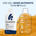 Healthycell Rem Sleep - Liquid Gel Extra Strength Sleep Supplement For Adults - Melatonin Magnesium Gaba L-Theanine Supplement - Maximum Absorption - 14 Gel Packs