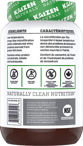 Kaizen Naturals Whey Protein - decadent chocolate 840g 840 gram decadent chocolate