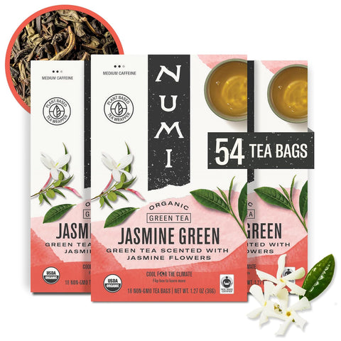Numi Organic Matcha Toasted Rice Tea, 100 Green Tea Bags, Medium Caffeine