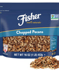 Fisher Chef's Naturals Pecan Halves 24 oz Resealable Bag, Unsalted Raw Nuts for Cooking, Baking & Snacking, Healthy Snacks for Adults, Vegan Protein, Keto Snack, Gluten Free Raw Pecans Halves