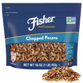 Fisher Chef's Naturals Pecan Halves 24 oz Resealable Bag, Unsalted Raw Nuts for Cooking, Baking & Snacking, Healthy Snacks for Adults, Vegan Protein, Keto Snack, Gluten Free Raw Pecans Halves