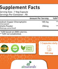 Aitnaturals Chlorophyll - 100 mg (90 Capsules)| Formulated with Alfalfa Powder for Comfort Digestion Nutritional Balance Inner Deodorant Detoxify Digestive Track Antioxidant Clear & Radiant Skin