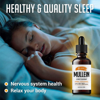 SIRUNES Mullein Leaf Extract 4Oz - Verbascum Thapsus Liquid Supplement - Herbal Tincture Promoting Lung, Respiratory & Digestive Wellness - Natural Sleep Support - Vegan, Non-Gmo