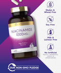 Carlyle Niacinamide 1000 mg | 400 Capsules | High Potency Formula | Non-GMO Gluten Supplement