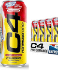 C4 Performance Energy Drink, Cherry Popsicle, Zero Sugar Carbonated Preworkout Energy, 200mg Caffeine with Beta Alanine, 16 Fl Oz (12 Pack)