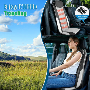Back Massager For Pain Relief Deep Tissue, Shiatsu Massage Chair Pad With Heat, Kneading Massage Seat Cushion, Electric Full Body Massager For Home Office Travel Use, Gifts For Women Men Dad Mom