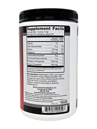 Beverly International Creatine Select + Phosphates + Beta Alanine Orange 480g