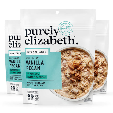 purely elizabeth Superfood Oats, Original, Amaranth, Quinoa Flakes, Flax Seeds, Chia Seeds,Gluten-Free, Non-GMO, 10oz (3 Ct.)