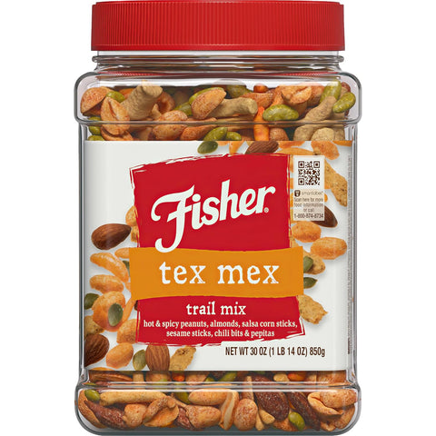 Fisher Snack Hunger Fighter Bulk Trail Mix, 38 oz (Pack of 1), Peanuts, Almonds, Dried Sweetened Cranberries and Soy Nuts, Snacks for Adults and Kids, Dried Fruit, Healthy Snacks for Adults