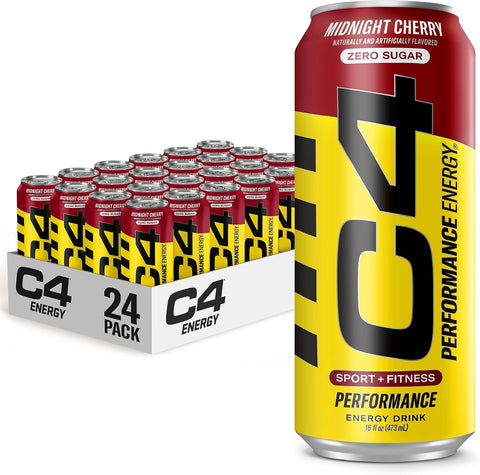 C4 Performance Energy Drink Cosmic Rainbow, Zero Sugar Carbonated Preworkout Energy, 200mg Caffeine with Beta Alanine, 16 Fl Oz (12 Pack), Packaging May Vary