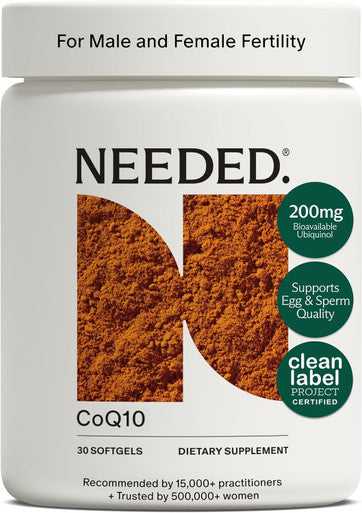 Needed. CoQ10 200mg Supplement 30 Count Ubiquinol 200mg For Women and Men Coenzyme Q10 Preconception Health Supplement Non GMO Softgels