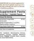 Solgar Ginkgo Biloba Leaf Extract 180 Vegetable Capsules - Brain Health & Mental Alertness - Standardized Full Potency (Sfp) - Non-Gmo Vegan Gluten Free Dairy Free Kosher Halal - 180 Servings