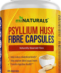 Psyllium Husk Fiber Capsules Supplement, Helps with Weight Loss, Natural, Supports Digestive Health, Eases Constipation, 220 Capsules, by miNATURALS