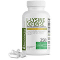 Bronson L-Lysine Defense Immune Support Complex 1500 Mg L-Lysine Plus Olive Leaf, Garlic, Vitamin C And Zinc - Non-Gmo, 250 Vegetarian Capsules