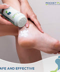 Rocket Pure Natural Cedar Foot Deodorant and Shoe Deodorizing Powder for Athletes. Large 5-Ounce Bottle.
