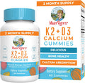 Maryruth Organics Calcium with Vitamin D and Vitamin K2 2 Month Supply Calcium Supplement Supports Bone Health & Joint Support with Vitamins D3 K2 Gummies Vegan Non GMO Gluten 60 Count