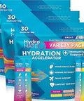 HydroMATE Electrolyte Powder Variety Pack Bulk Hydration Packets Low Sugar 90 Count