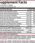 Bronson Bone Health & Strength Complex High Potency Formula 200 Mcg Of Vitamin K2 As Mk7, Plus Calcium, Boron, Cissus Quadrangularis, Magnesium, Vitamin D3, And More - Non-Gmo, 60 Tablets