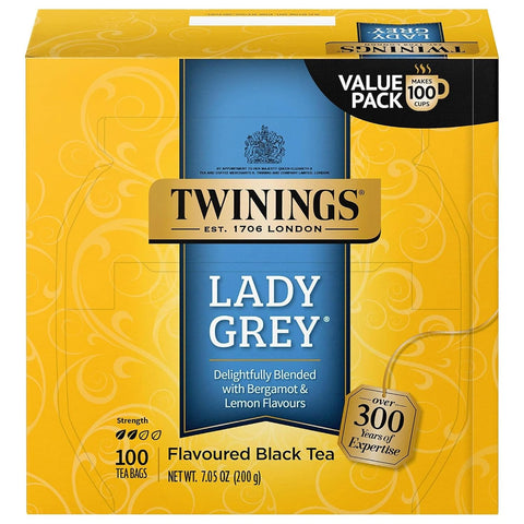 Twinings Lemon & Ginger, Caffeine-Free Herbal Tea Bags, 100 CT Box (1 Pack) | Spicy & Tangy, Ginger, Lemon Peel, Lemongrass, Blackberry Leaves, Soothe Digestion, 100 Foil Lined Individually Wrapped Bags