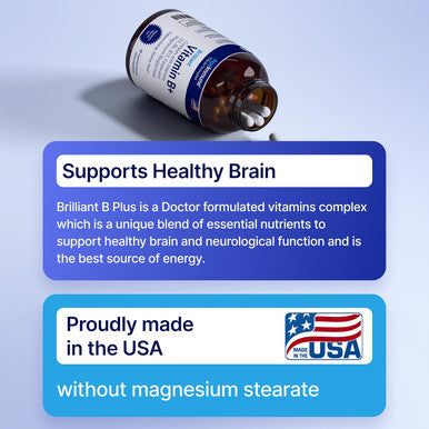 Vitamin B Complex - 60 Capsules With Vitamins B6 20Mg D3 1000Iu Magnesium Bisglycinate 260Mg Methyl B12 1000Mcg And Folate As Methylfolate 600Mcg Dfe. Doctor Formulated Mthfr Support Supplement.