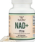 Double Wood Supplements NAD+ Anti Aging & Cell Regeneration | 500mg of 95% Pure NAD Plus Per Serving 60 Capsules