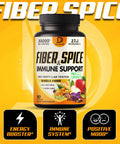 Dedicad 27In1 Fiber And Spice Supplement 30000Mg - Combined With Organic Psyllium, Whole Apple, Elderberry & More - Support Mood