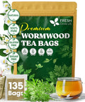 FreshDrinkUS, Premium 120 Mulberry Leaf Tea Bags, 100% Natural & Pure from Mulberry Leaves. Loose Leaf Herbal Tea. Made with Natural Material Tea Bags. No Sugar, No Caffeine, No Gluten, Vegan.