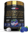 EHP Labs Hectic PreWorkout High Stim Advanced Pre Workout Powder for Max Performance Caffeine Beta Alanine Coconut Water Energy Pump Recovery and Hydration 40 Serves Blue Raspberry