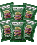 SNACKLINS Plant Based Crisps SEA SALT & VINEGAR - Gluten Free, Grain Free, 100% Kosher, Vegan Healthy Snacks, Crunchy Puffed Snack, Only 100 Calories Per Bag - .9oz (Case of 12)