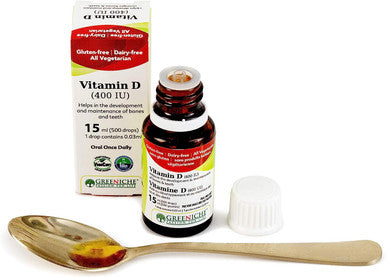 Vitamin D Drops 15 ML - 500 Drops Support Immune System Helps in Development & Maintenance of Bones and Teeths For Adults & Kids
