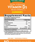 Nature's Truth Vitamin D3 Gummies Vegetarian, Non-GMO, Gluten ,Pineapple Flavor ,70 Count