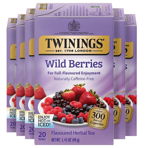 Twinings Lemon & Ginger, Caffeine-Free Herbal Tea Bags, 100 CT Box (1 Pack) | Spicy & Tangy, Ginger, Lemon Peel, Lemongrass, Blackberry Leaves, Soothe Digestion, 100 Foil Lined Individually Wrapped Bags