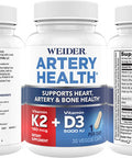 Artery Health for Heart Immune and Bone Support with Vitamin K2 180mcg Vitamin D3 5000iu 30 Veggie Capsules