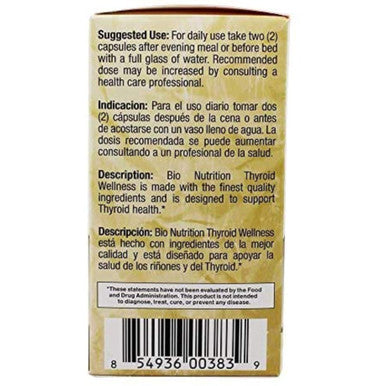 Bio Nutrition Thyroid Wellness, 60 Vegetarian Capsules