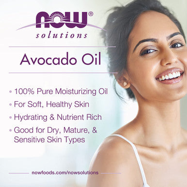 NOW Solutions, Avocado Oil, 100% Pure Moisturizing Oil 4-OZ