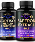 NUTRAHARMONY Saffron Capsules & Cortisol Support Complex Capsules