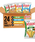Sensible Portions Garden Veggie Snacks Veggie Straws Snack Size Variety Pack Sea Salt & Zesty Ranch 1 Oz (Pack of 24)