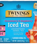 Twinings, Tea Iced Herbal Strawberry Raspberry, 72 Count